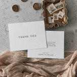 Chic Typography Thank You Card<br><div class="desc">This chic typography thank you card is perfect for a modern wedding. The simple design features classic minimalist black and white typography with a rustic boho feel. Customizable in any colour. Keep the design minimal and elegant, as is, or personalize it by adding your own graphics and artwork. Personalize the...</div>