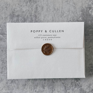 Chic Typography Wedding Invitation Envelope