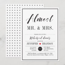 Chic Typography Wedding Rehearsal Dinner Card