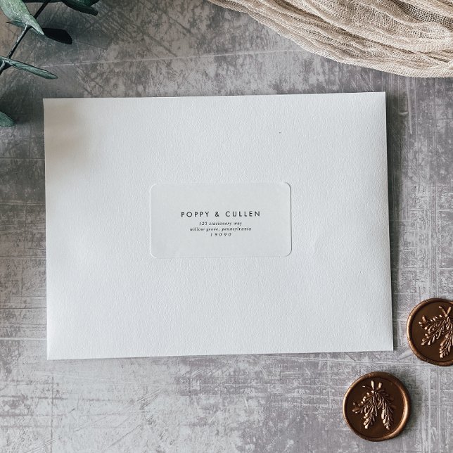 Chic Typography Wedding RSVP Address Labels (Creator Uploaded)