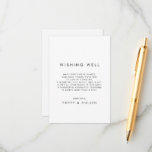 Chic Typography Wedding Wishing Well Card<br><div class="desc">This chic typography wedding wishing well card is perfect for a modern wedding. The simple design features classic minimalist black and white typography with a rustic boho feel. Customizable in any colour. Keep the design minimal and elegant, as is, or personalize it by adding your own graphics and artwork. Personalize...</div>