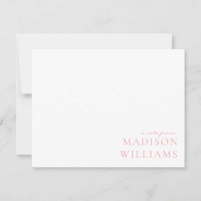 Chic Une Note De La Typographie De Script Carte De (Devant)