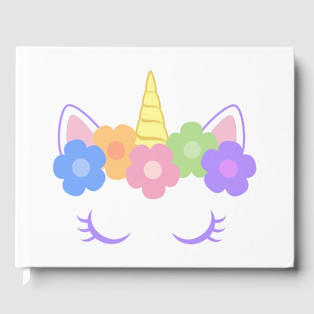 Chic Unicorn Guest Book (Front)
