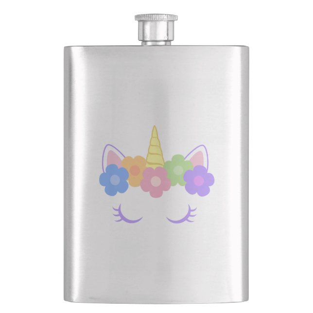 Chic Unicorn Hip Flask (Front)