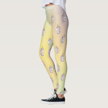Chic Unicorns and Rainbow Colour Pattern Leggings