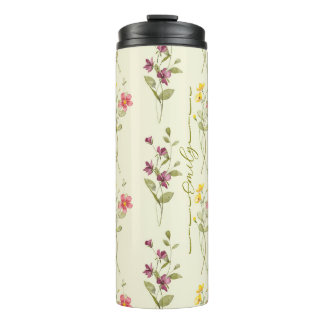 Chic & Unique: personalized flower design Thermal Tumbler