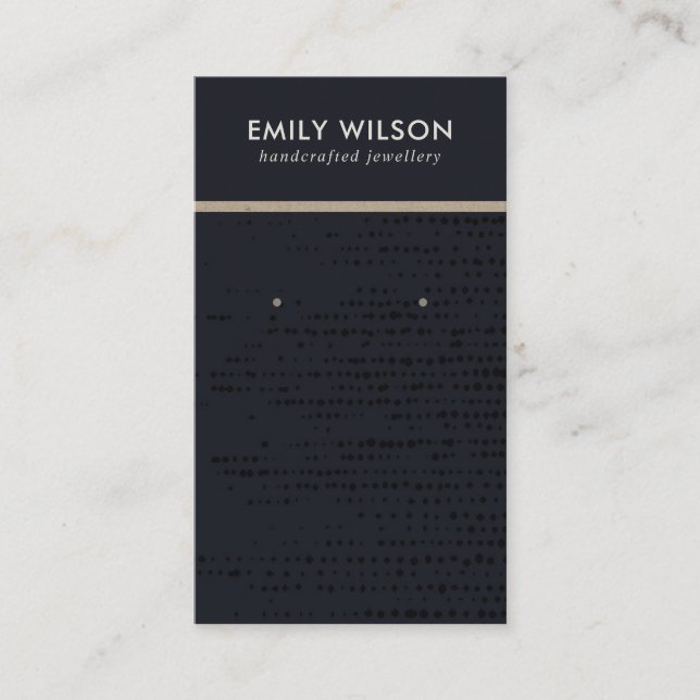 CHIC URBAN BLACK KRAFT STUD EARRING DISPLAY CARD (Front)