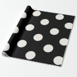 Chic Vanilla Polka Dots Pattern On Black Wedding Wrapping Paper<br><div class="desc">Designed by fat*fa*tin. Easy to customize with your own text,  photo or image. For custom requests,  please contact fat*fa*tin directly. Custom charges apply.

www.zazzle.com/fat_fa_tin
www.zazzle.com/color_therapy
www.zazzle.com/fatfatin_blue_knot
www.zazzle.com/fatfatin_red_knot
www.zazzle.com/fatfatin_mini_me
www.zazzle.com/fatfatin_box
www.zazzle.com/fatfatin_design
www.zazzle.com/fatfatin_ink</div>