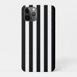 Chic Vertical Stripes Black & White Striped  iPhone 11 Pro Case