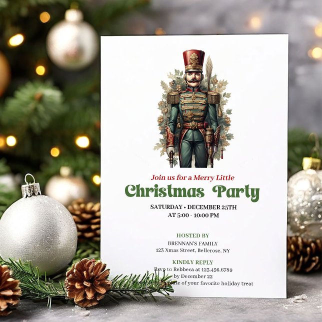 Chic Victorian Christmas Nutcracker Party Invites (Chic Victorian Christmas Nutcracker Party Invites)