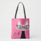 Chic Vintage Cat Monogram Tote Bag
