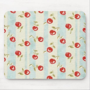 Chic Vintage CHERRIES Fabric Mouse Pad