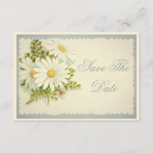 Chic Vintage Daisies Save The Date 75th