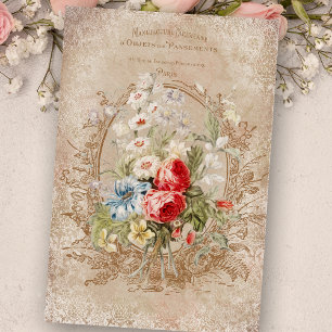 Chic Vintage French Rose Ephemera Decoupage Tissue Paper