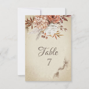 Chic Watercolor Autumn Flowers  Invitation
