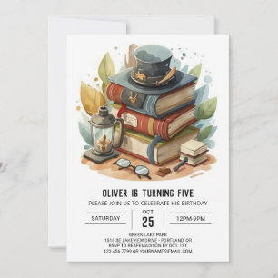  Chic Watercolor Detective Birthday Invitation