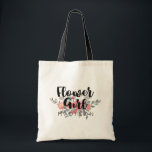 Chic Watercolor Floral Wedding Flower Girl Tote Bag<br><div class="desc">Chic Watercolor Floral Wedding Personalized Flower Girl Tote Bag with pretty rose and peony flowers and fun modern Brush Font. Check my shop to see the entire wedding suite for this design!</div>