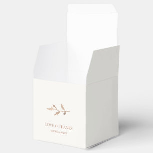 Chic Watercolor Foliage Couple Wedding Favor Box