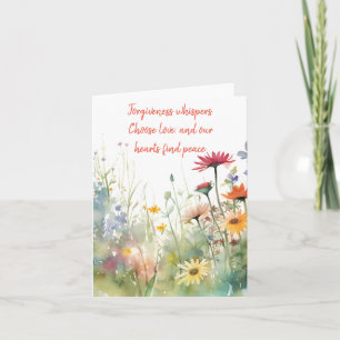 Chic Watercolor Spring Mix Floral Elegant Greeting Card