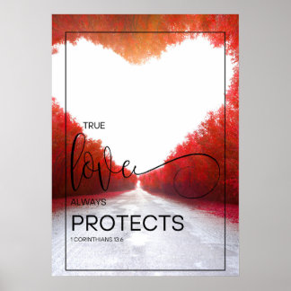 Chic Wedding Aisle Sign - 1 Corinthians 13:6