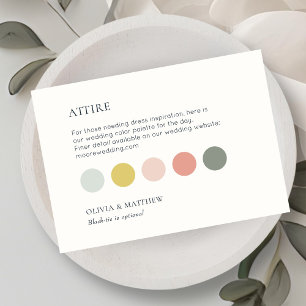 Chic Wedding Attire Dress Code Flat Card