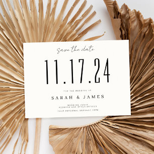 Chic Wedding Date Non-Photo Save The Date