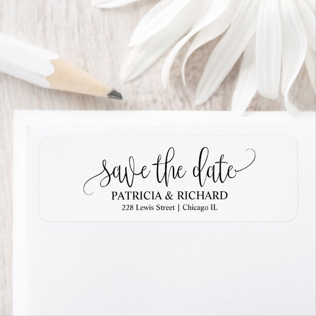 Chic Wedding Save The Date Return Address (Insitu)