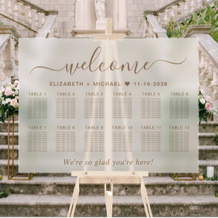 Chic Welcome Gold 12 Mariage table Siège givré
