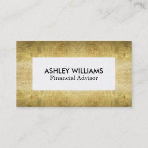 Chic White And Gold Business Cards