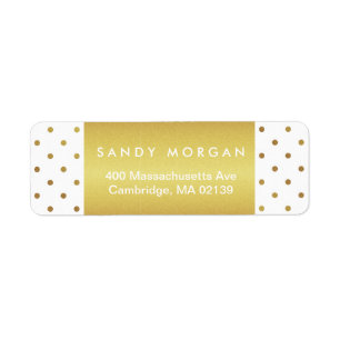 Chic White and Gold Glitter Polka Dots