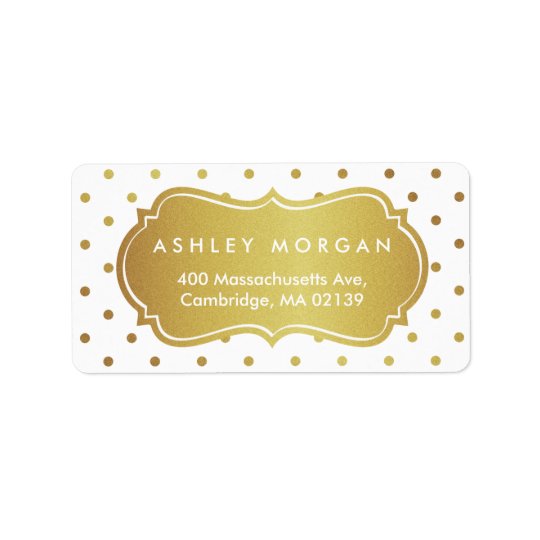 Chic White and Gold Glitter Polka Dots