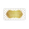 Chic White and Gold Glitter Polka Dots