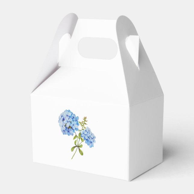 Chic White & Blue Hydrangea Event Wedding  Favor Box (Front Side)