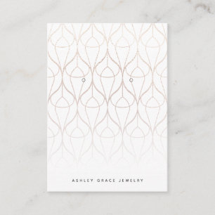 Chic White Gold Earring Display Card