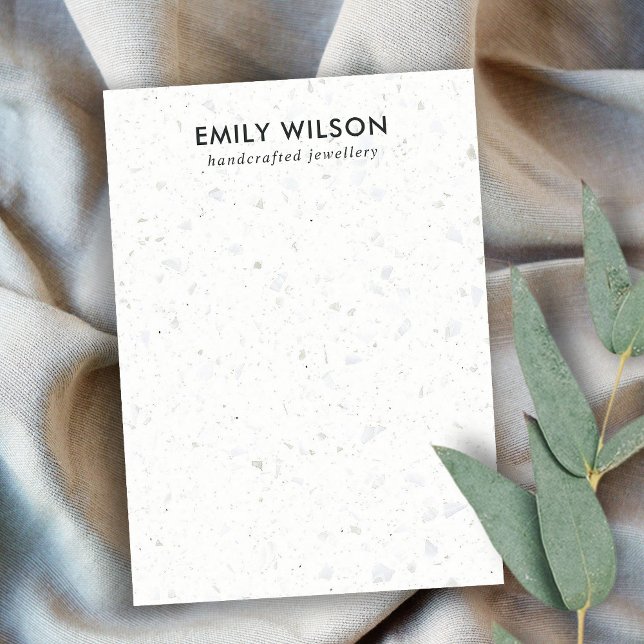 CHIC WHITE GREY TERRAZZO STUD EARRING DISPLAY CARD (Creator Uploaded)
