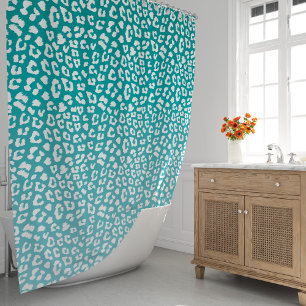 Chic White Leopard Spots on Turquoise