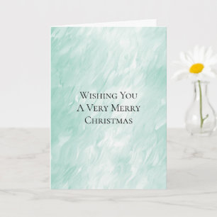 Chic White Mint Christmas Card