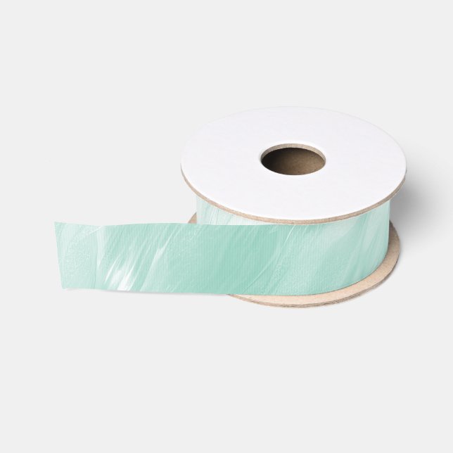 Chic White Mint Christmas Grosgrain Ribbon (Spool)