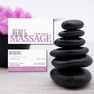 Chic White Pink Stylish Simple and Professional Business Card