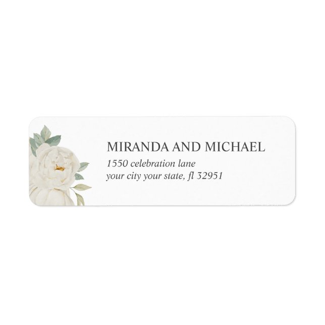 CHIC WHITE ROSES FLOWER WEDDING (Front)