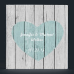 Chic White Rustic Faux Wood Binder<br><div class="desc">Chic White Rustic Faux Wood personalized with names wedding binder with blue heart (not actual wood)</div>