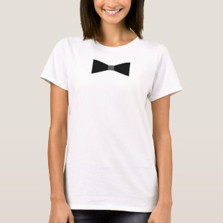 Chic White T-shirt with Bow tie