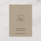 CHIC WHITE TERRAZZO TEXTURE NECKLACE DISPLAY LOGO BUSINESS CARD (Back)