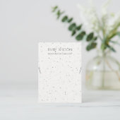 CHIC WHITE TERRAZZO TEXTURE NECKLACE DISPLAY LOGO BUSINESS CARD (Standing Front)