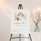 Chic Wild Botanical Watercolor Love Birds Wedding