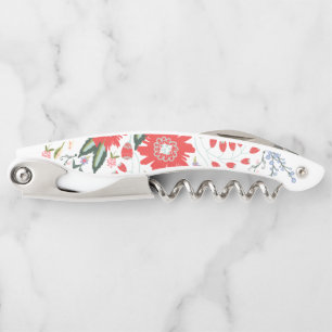 Chic Wild Flower Folk Art Corkscrew