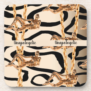 Chic Wild Unapologetic Luxurious Bday Gift Girly Coaster