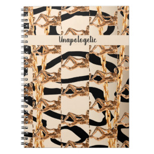 Chic Wild Unapologetic Luxurious Bday Gift Girly Notebook