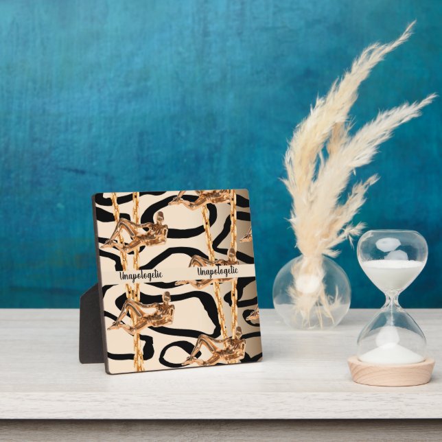 Chic Wild Unapologetic Luxurious Bday Gift Girly Plaque (Insitu)