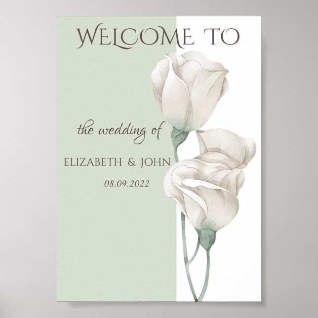 Chic Wildflower Wedding  Poster (Front)